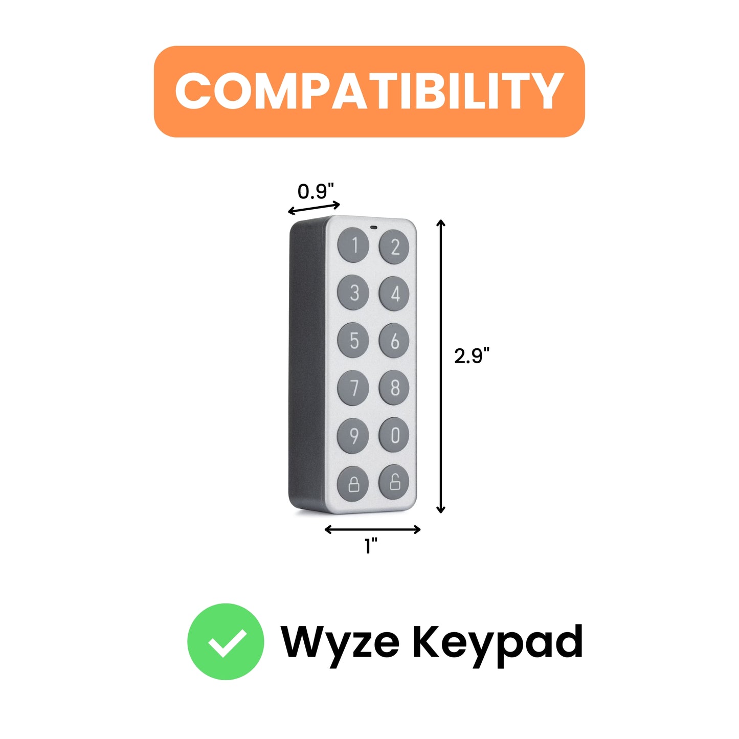 Wyze Lock Keypad Enclosure - Weather-Resistant Outdoor Housing With Magnetic Clasp