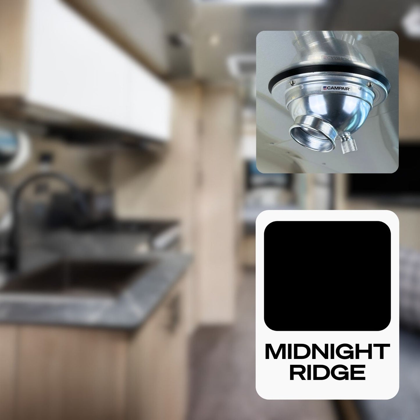 CAMPAIR Satin Aluminum Series Swappable Trim Ring Adapters – Vent Color Customization For Airstream