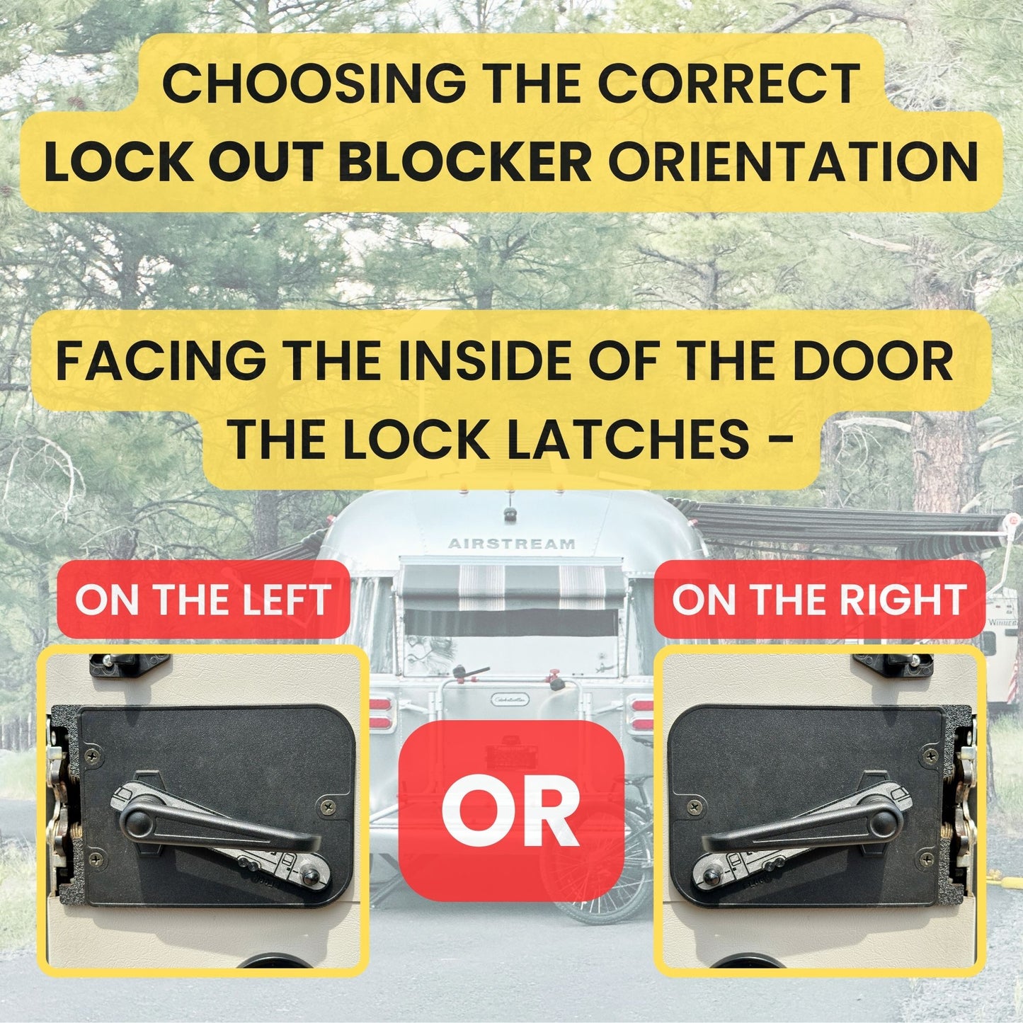 LOCK OUT BLOCKER for Airstream Travel Trailer Slide Lock, Prevent Getting Locked Out, Compatible With Most Models 2005+