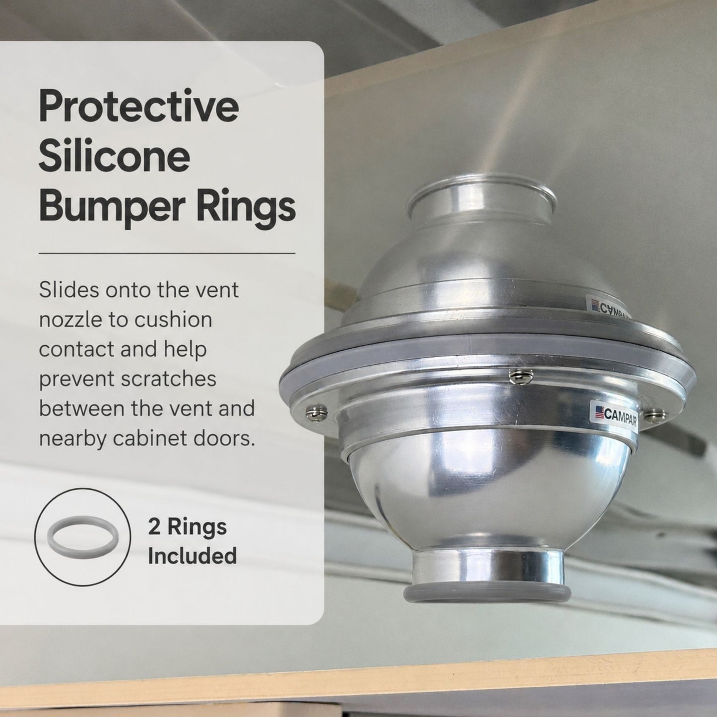 CAMPAIR Cushion Rings for Satin Aluminum Series Air Vents, 2-Pack