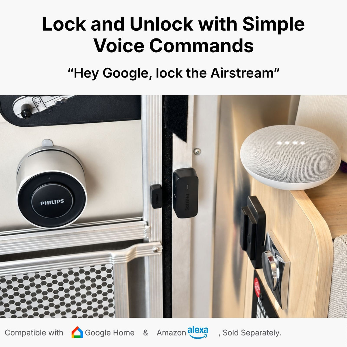 Philips x Riveted Market Airstream Smart Lock with Fingerprint Keypad + Integration Kit