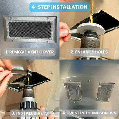 CAMPAIR Air Intake Vent Thumbscrew Conversion Kit For Airstreams