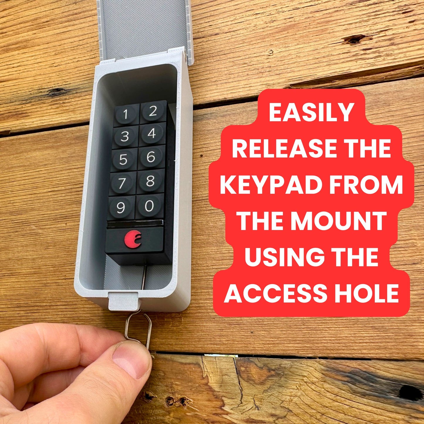 August / Yale Lock Keypad Enclosure - Weather-Resistant Outdoor Housing With Magnetic Clasp