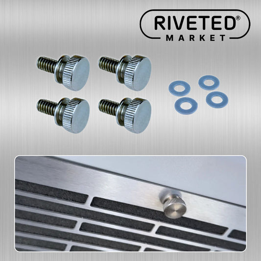 Air Intake Vent Grille Stainless Steel Thumbscrew Conversion For 2024+ Airstreams - 4 Pack