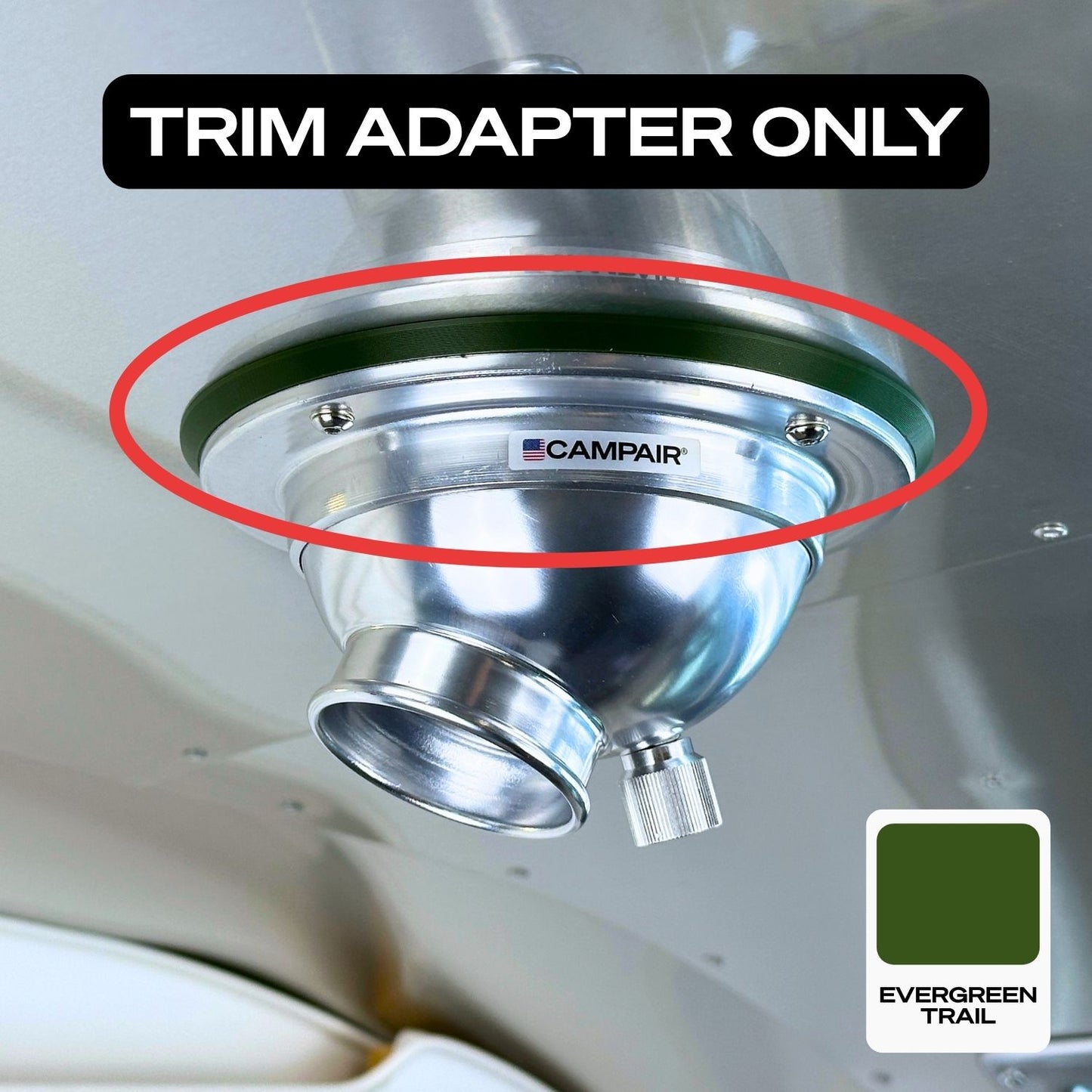 Swappable Trim Ring Adapters for CAMPAIR Satin Aluminum Series Vents – Vent Color Customization For Airstream