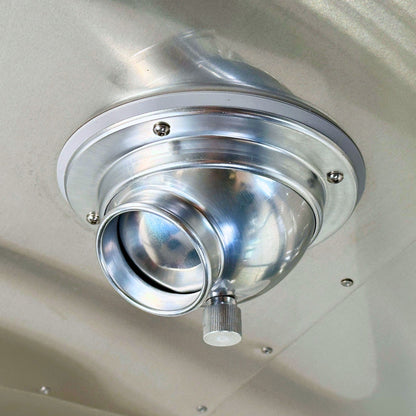 CAMPAIR High-Flow Spot Diffuser – Satin Aluminum Series with Radius Mount™ - For Airstreams with QuietStream Ducting (2015-Current)