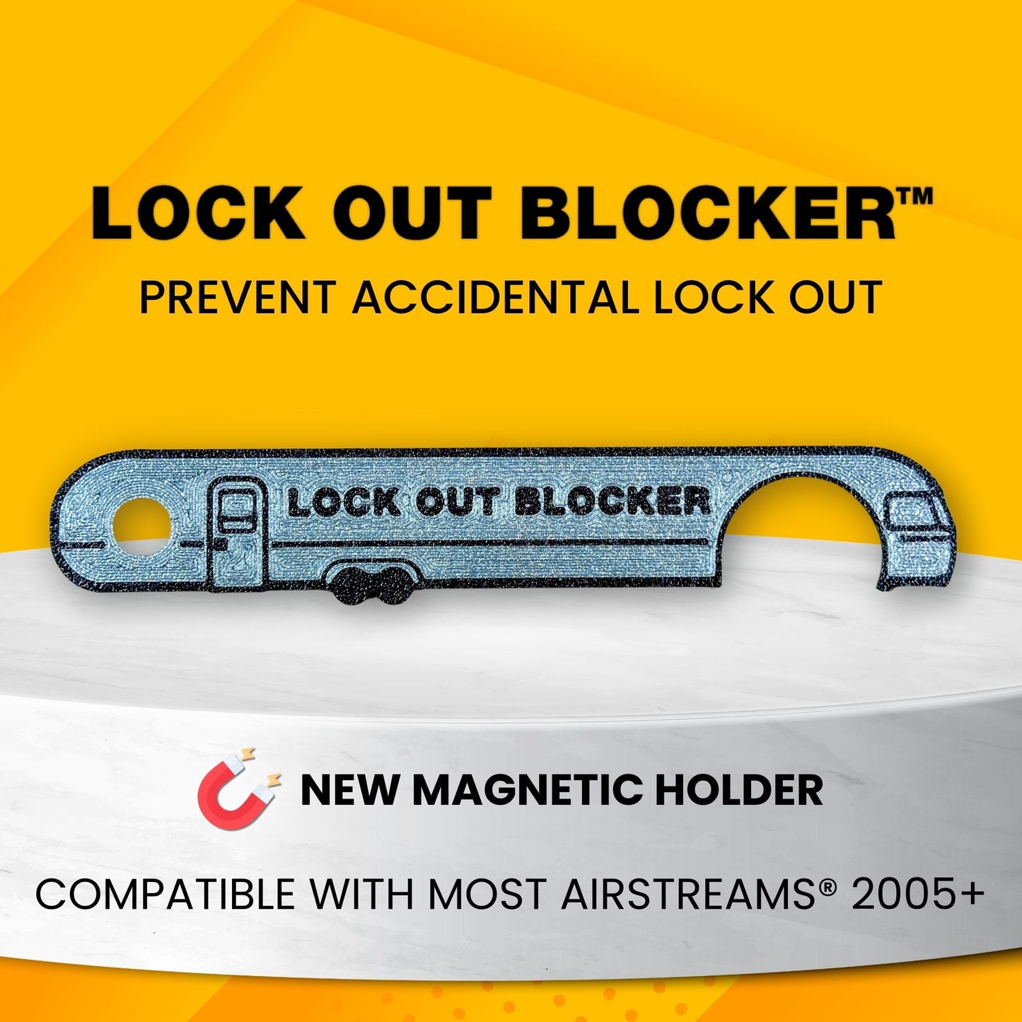 LOCK OUT BLOCKER for Airstream Travel Trailer Slide Lock, Prevent Getting Locked Out, Compatible With Most Models 2005+