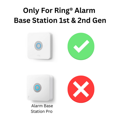 TwoUP Tech Slim Wall Mount for Ring Alarm Base Station Gen 1 & 2, Slim Design, Easy Install, Adhesive Strips Included