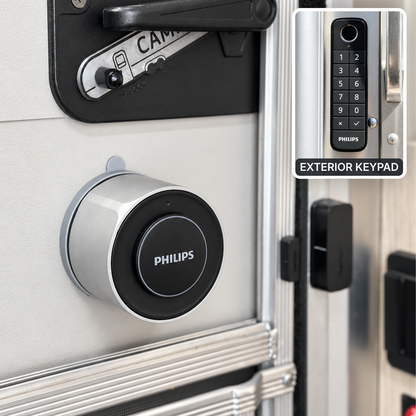 Philips x Riveted Market Airstream Smart Lock with Fingerprint Keypad + Integration Kit