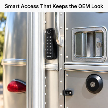 Philips x Riveted Market Airstream Smart Lock with Fingerprint Keypad + Integration Kit