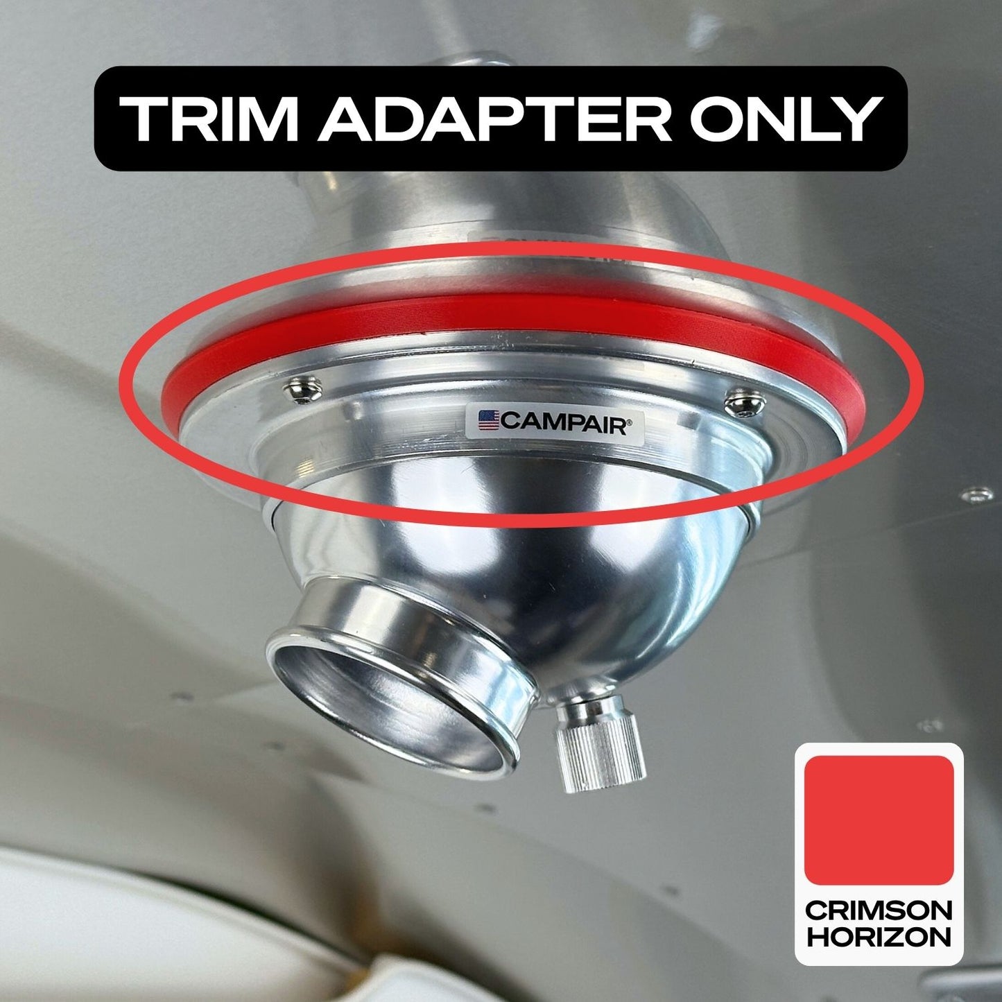 Swappable Trim Ring Adapters for CAMPAIR Satin Aluminum Series Vents – Vent Color Customization For Airstream
