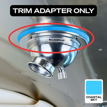 Swappable Trim Ring Adapters for CAMPAIR Satin Aluminum Series Vents – Vent Color Customization For Airstream