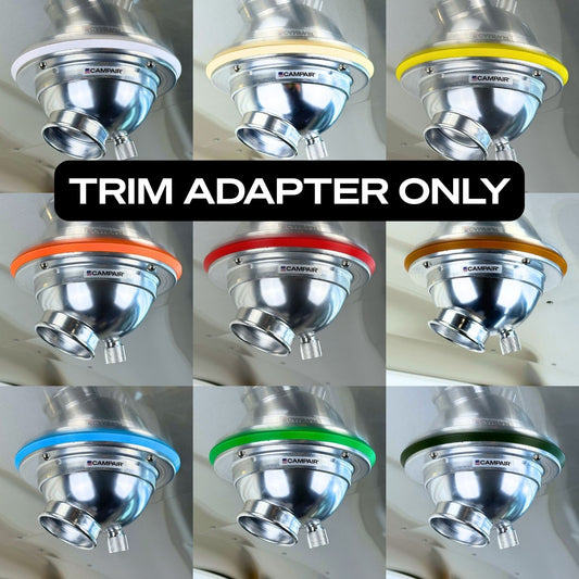 Swappable Trim Ring Adapters for CAMPAIR Satin Aluminum Series Vents – Vent Color Customization For Airstream