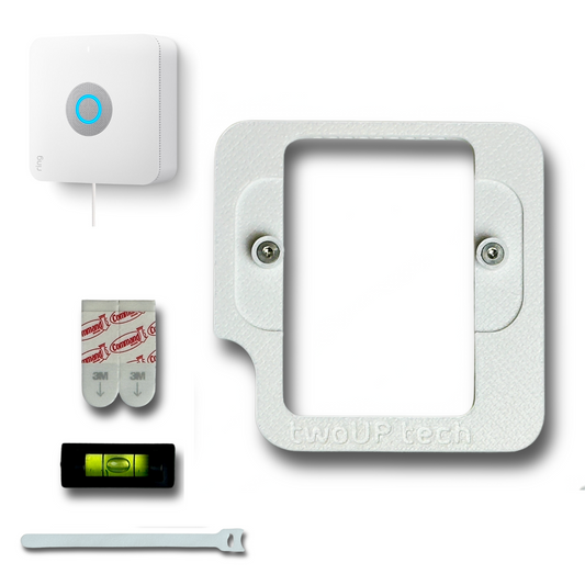 TwoUP Tech Slim Wall Mount for Ring Alarm Base Station Pro, Slim Design, Easy Install, Adhesive Strips Included