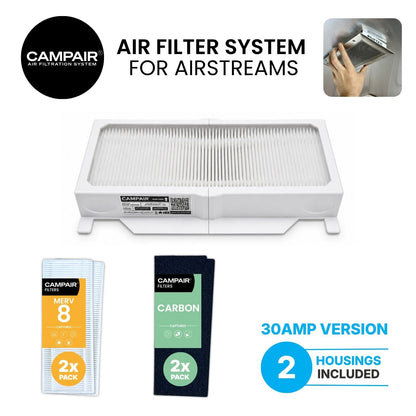 CAMPAIR Air Filter System For 2018-2023 Airstream Travel Trailers With QuietStream Ducted Air Conditioner HVAC Systems