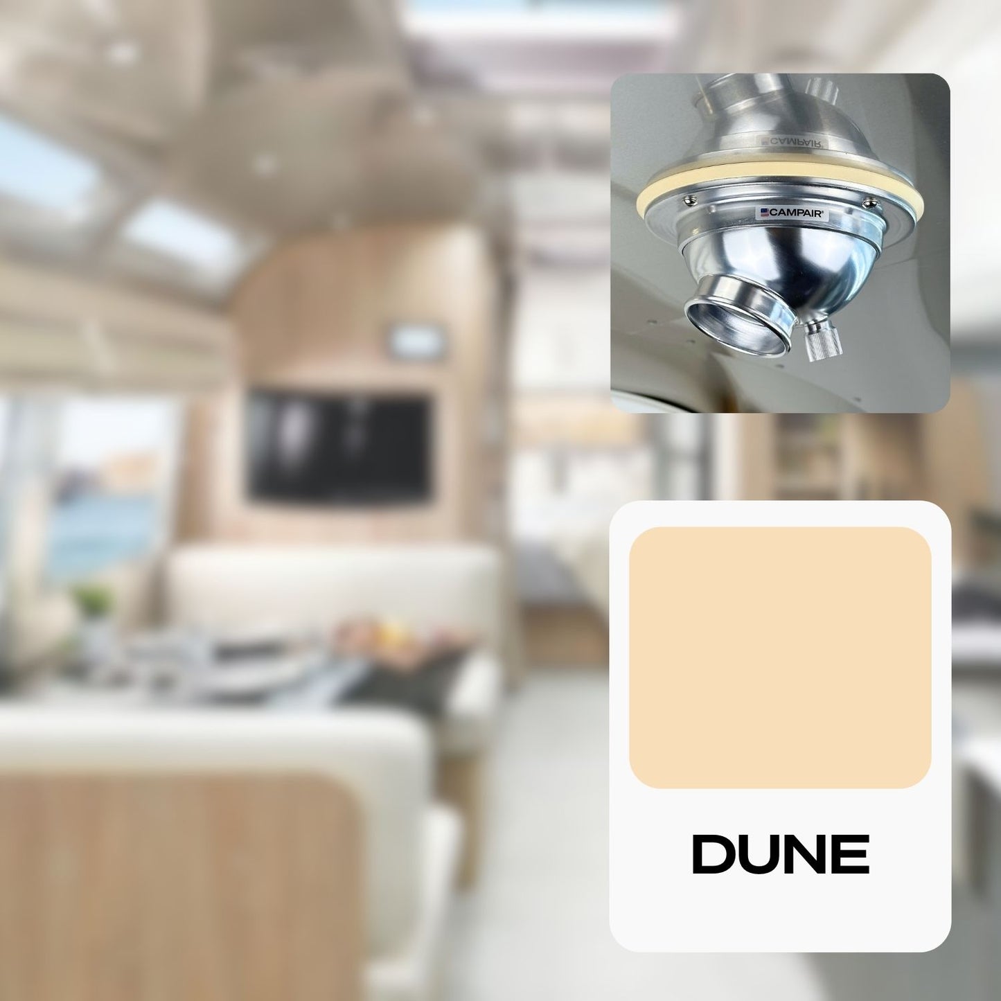 CAMPAIR Satin Aluminum Series Swappable Trim Ring Adapters – Vent Color Customization For Airstream
