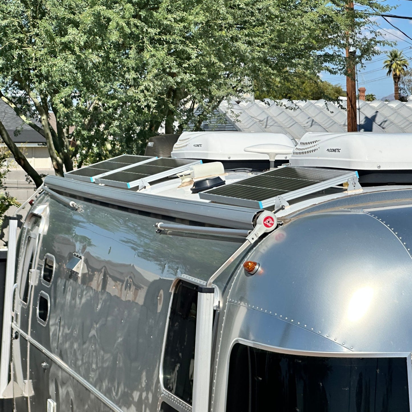 Radius Mount™ – Pivoting Quick Release, Drill-Free VHB Solar Panel Mounting System for Airstreams and Curved RV Roofs