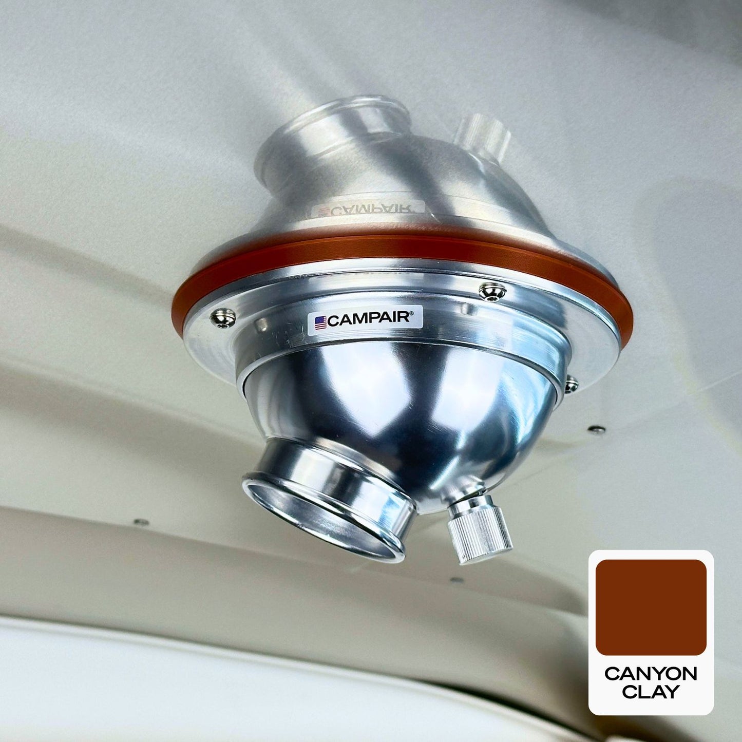 CAMPAIR Satin Aluminum Series Swappable Trim Ring Adapters – Vent Color Customization For Airstream