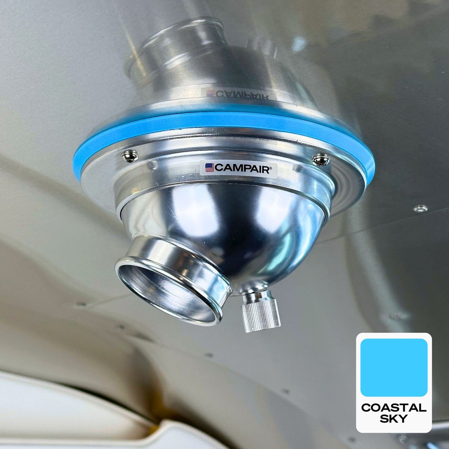 CAMPAIR Satin Aluminum Series Swappable Trim Ring Adapters – Vent Color Customization For Airstream
