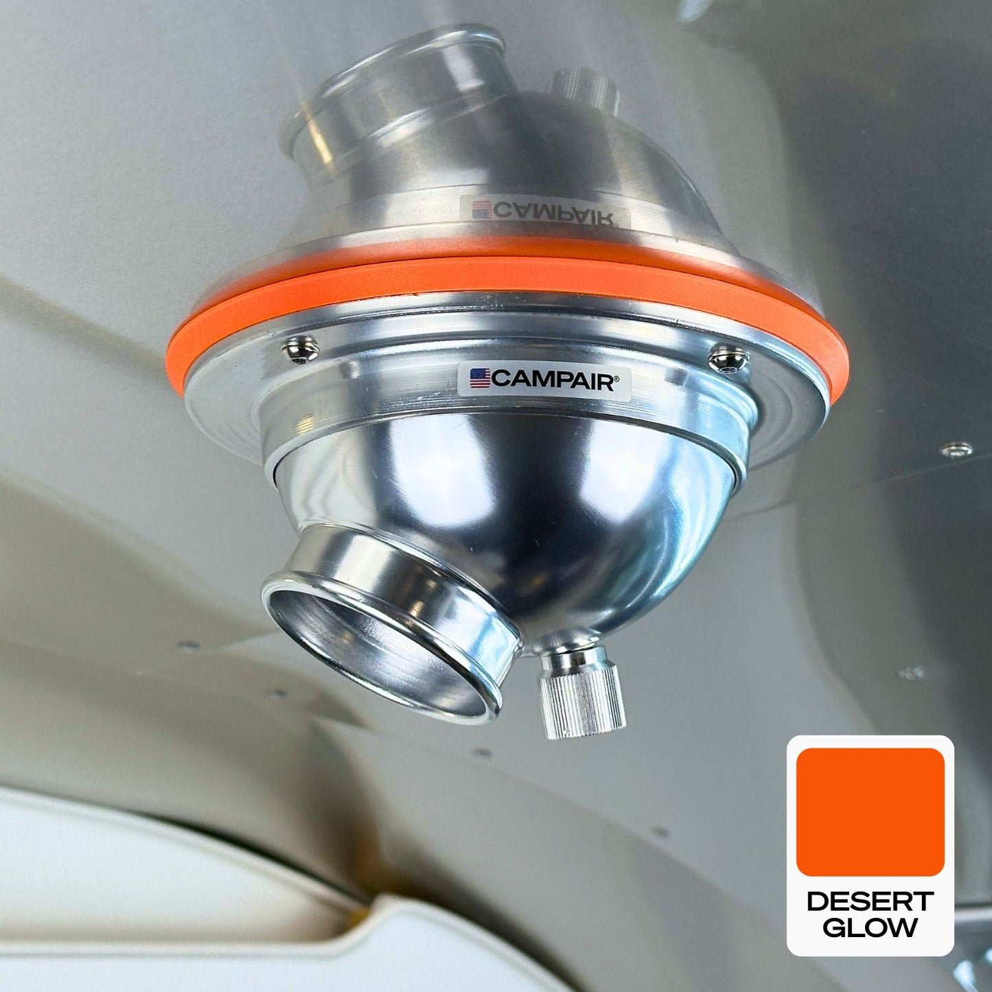 CAMPAIR Satin Aluminum Series Swappable Trim Ring Adapters – Vent Color Customization For Airstream