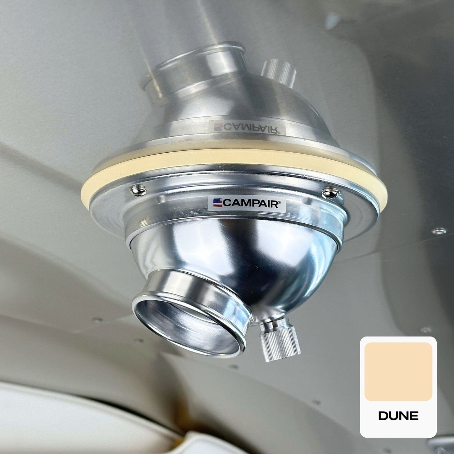CAMPAIR Satin Aluminum Series Swappable Trim Ring Adapters – Vent Color Customization For Airstream