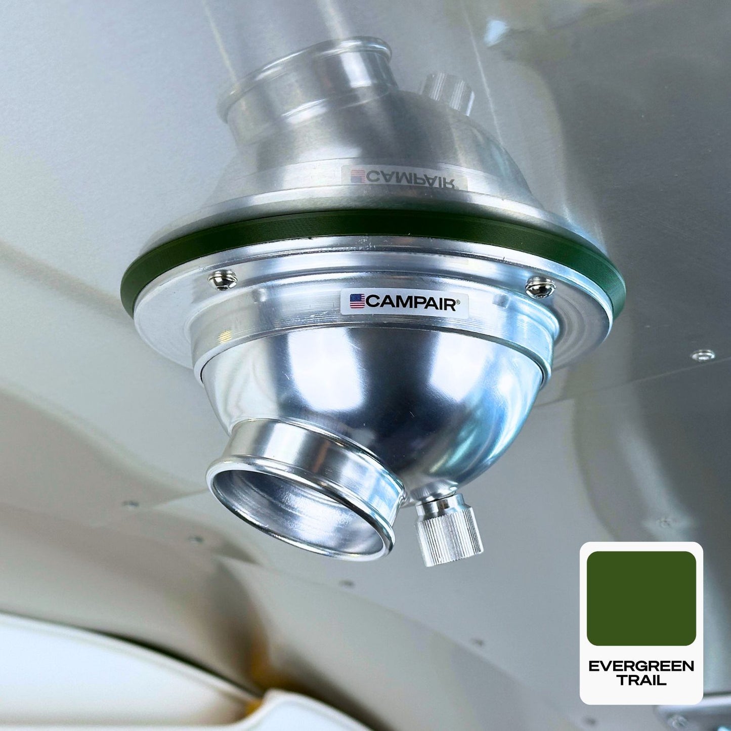 CAMPAIR Satin Aluminum Series Swappable Trim Ring Adapters – Vent Color Customization For Airstream
