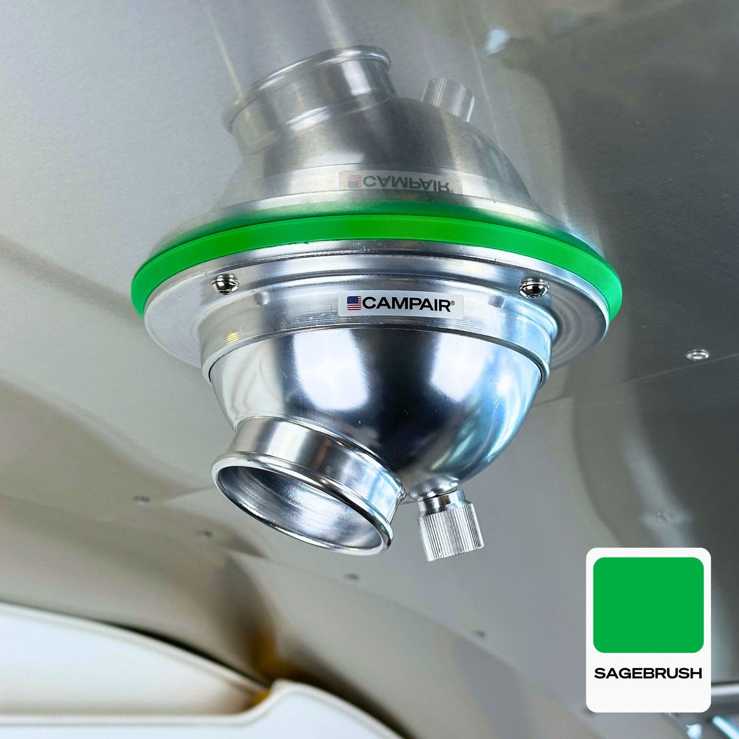 CAMPAIR Satin Aluminum Series Swappable Trim Ring Adapters – Vent Color Customization For Airstream