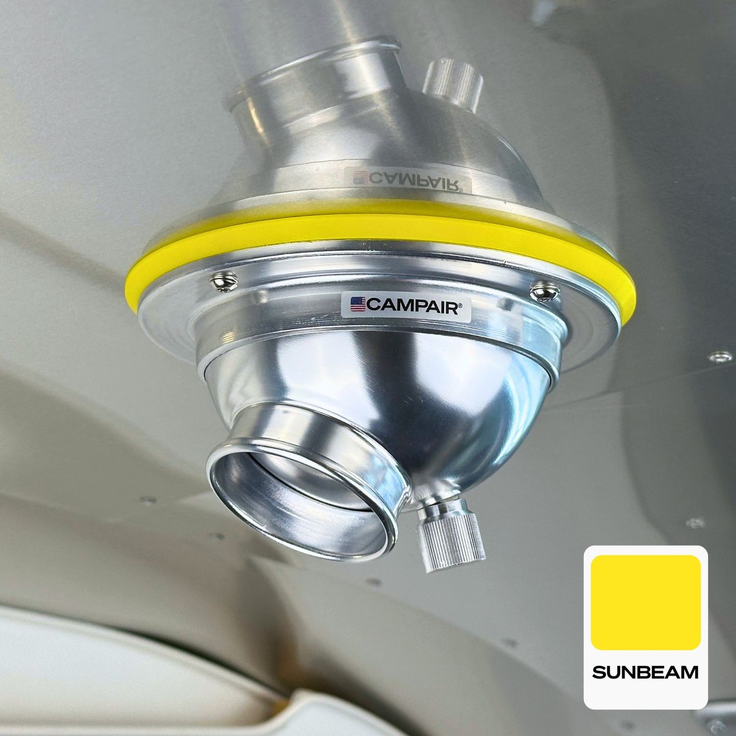 CAMPAIR Satin Aluminum Series Swappable Trim Ring Adapters – Vent Color Customization For Airstream