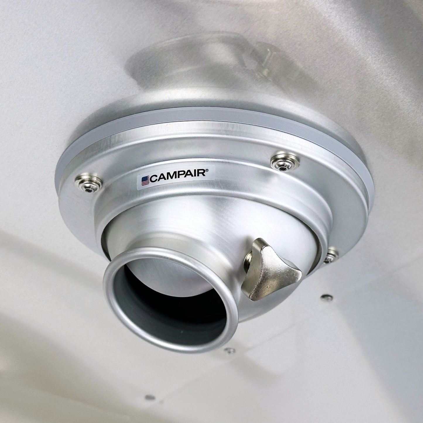 CAMPAIR High-Flow Spot Diffuser – Signature Aluminum Series with Radius Mount™ - For Airstreams with QuietStream Ducting (2015-Current)