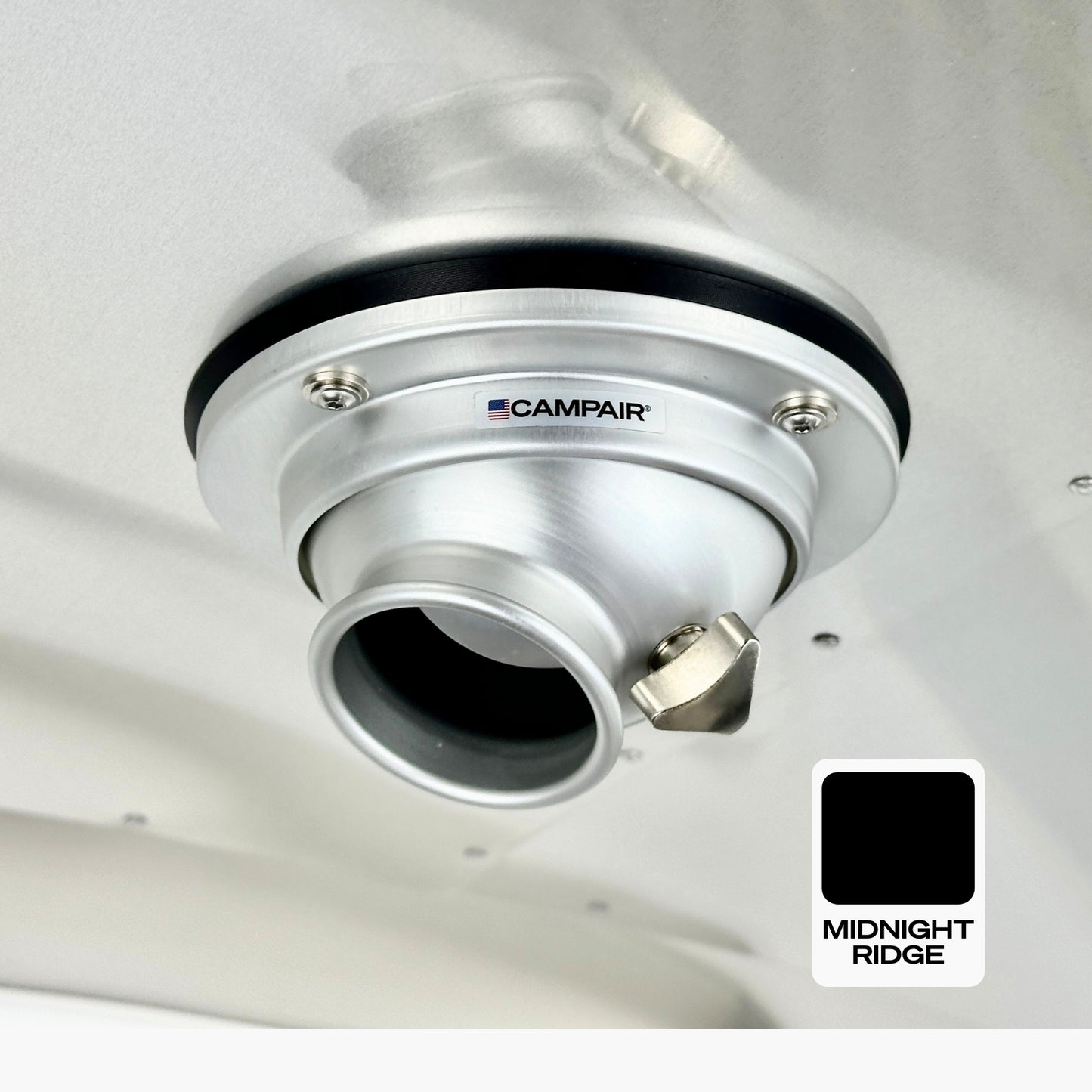 CAMPAIR High-Flow Spot Diffuser – Signature Aluminum Series with Radius Mount™ - For Airstreams with QuietStream Ducting (2015-Current)