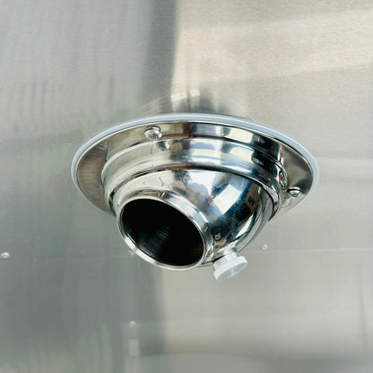 CAMPAIR Stainless Steel Spot Diffuser installed in Airstream QuietStream ceiling vent