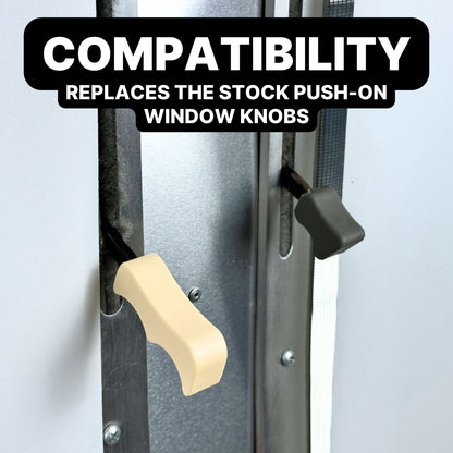 Comfort-Grip Window Knobs – High-Leverage Replacement Knobs for Airstream Windows, Multiple Colors