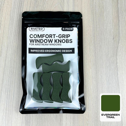 Comfort-Grip Window Knobs – High-Leverage Replacement Knobs for Airstream Windows, Multiple Colors