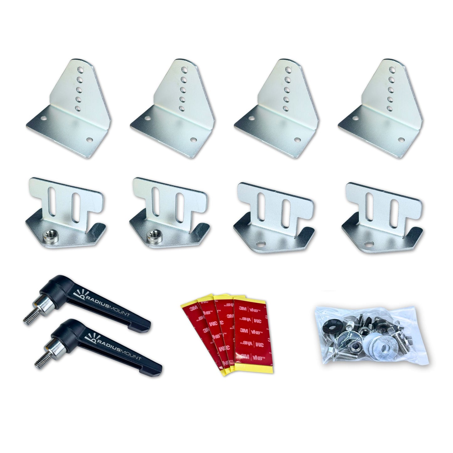 Radius Mount™ Replacement Parts & Accessories – Roof Screw Kit, Extra Brackets, and Installation Tools