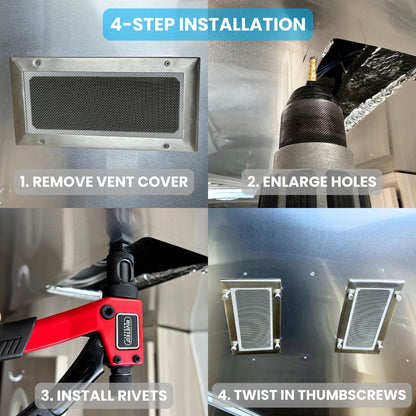 Air Intake Vent Thumbscrew Conversion Kit For Airstreams by Riveted Market